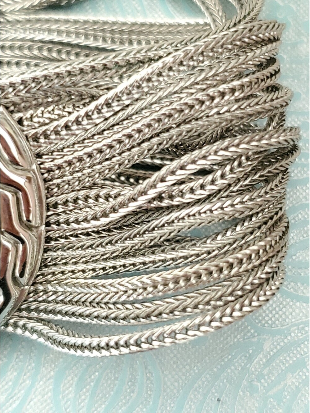 Vintage Multi-strand Silver-tone Bracelet - Picture 2 of 7